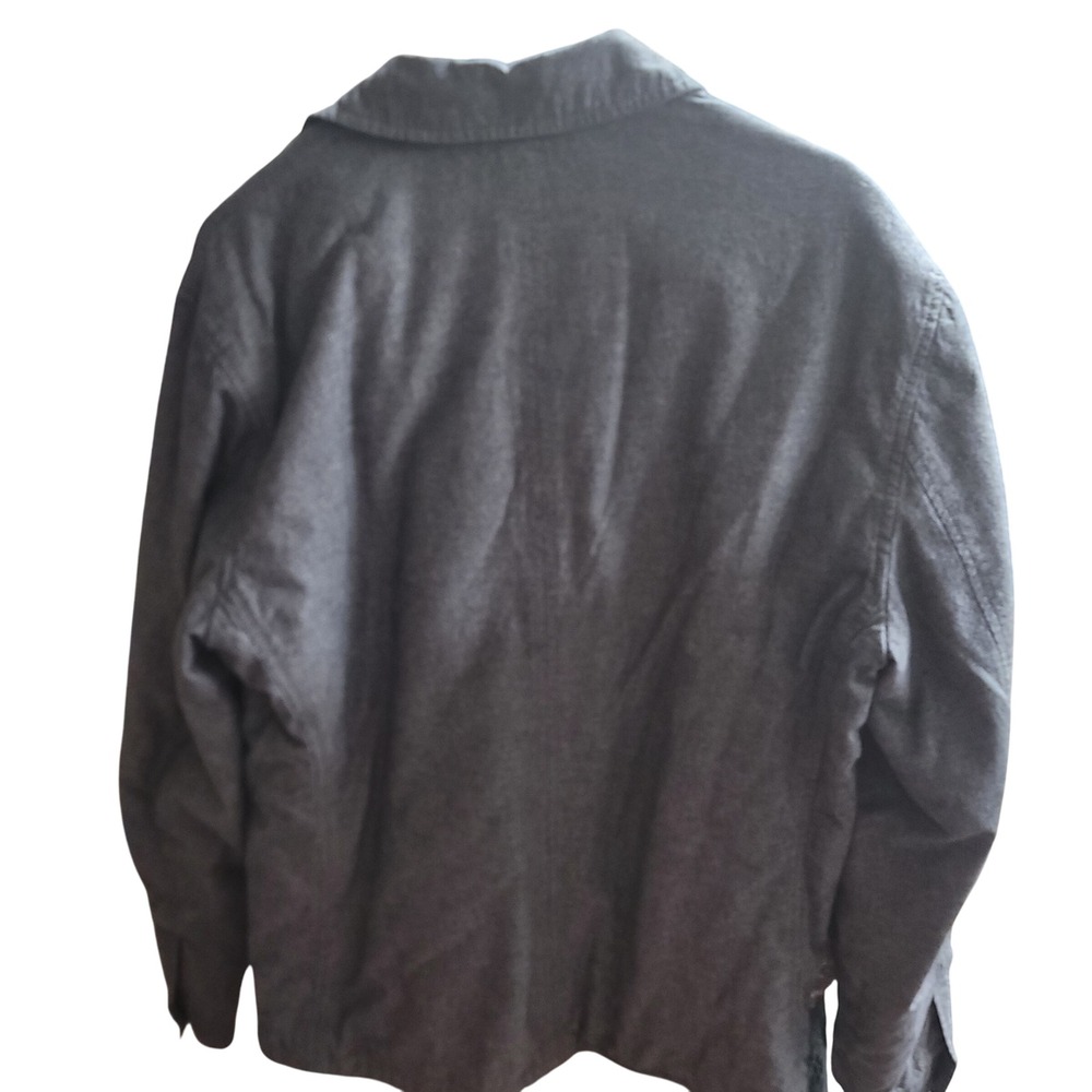 Banana Republic Men's Gray Chambray Utility Jacket Zip Front Button Pocket M - Picture 4 of 6